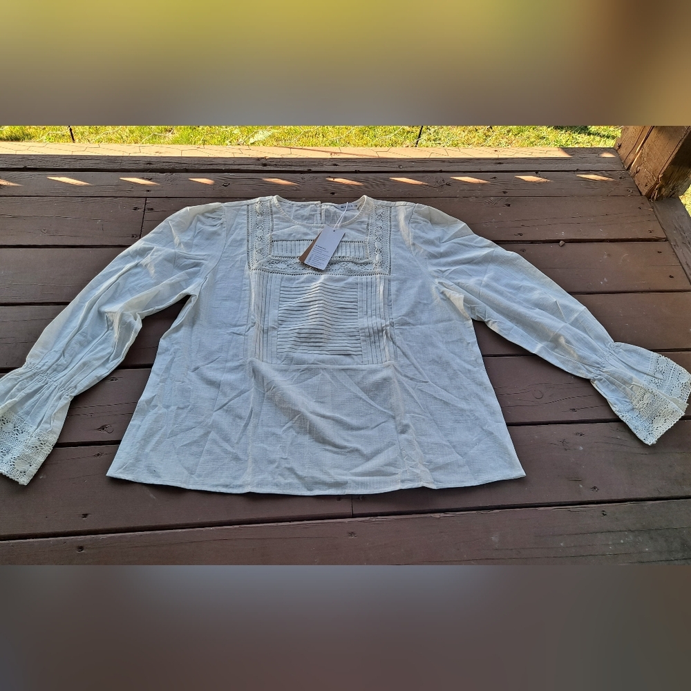 TENDENCY Thin White Blouse Pullover